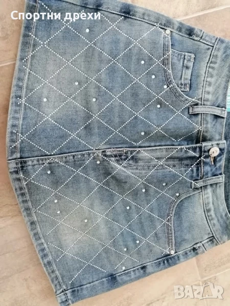 МЕГА МЕГА ЯКИ♥️🔝НАЙ-НИСКА ЦЕНА ☺️❎УНИКАЛНИ♥️Ограничени бройки ♥️КЪСИ ДЪНКИ ПОЛА-ПАНТАЛОН 💕С КАМЪНИ, снимка 1