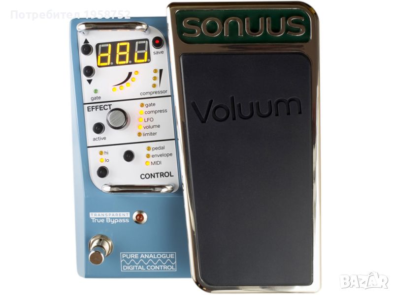 Sonuus Voluum (Gate-Compressor-Tremolo-Volume-Limiter-Tuner-MIDI Controller), снимка 1