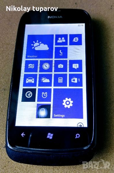 Работеща Nokia Lumia 610 перфектен дисплей без батерия силиконов гръб /бартер/ , снимка 1