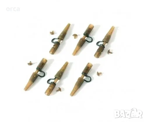 Клипс за шаранджийско олово с пинчета - EXTRA CARP CAMOU HEAVY LEAD CLIP PIN, снимка 1