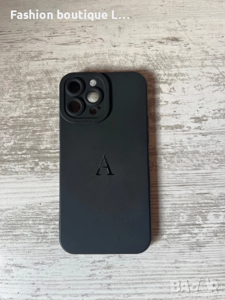 Калъф за айфон 13 про макс в черен цвят с буква А 🖤, снимка 1