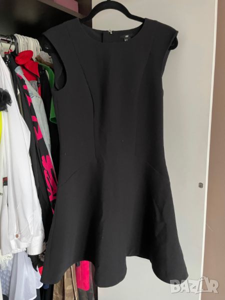 H&M Къса черна рокля, S-M, снимка 1