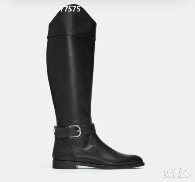 Zara ботуши черни чизми, снимка 1