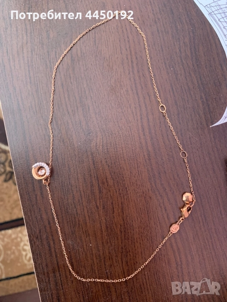 Колие Swarowski Rose gold, снимка 1