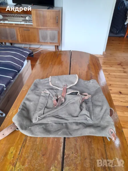 Стара брезентова раница #13, снимка 1