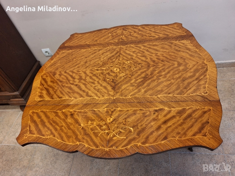 Маса с богата Интарзия Луи XV , снимка 1