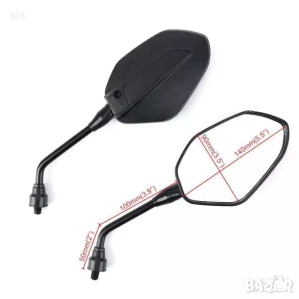 Огледала за мотор, 2бр, Ф8/Ф10 мм, снимка 1