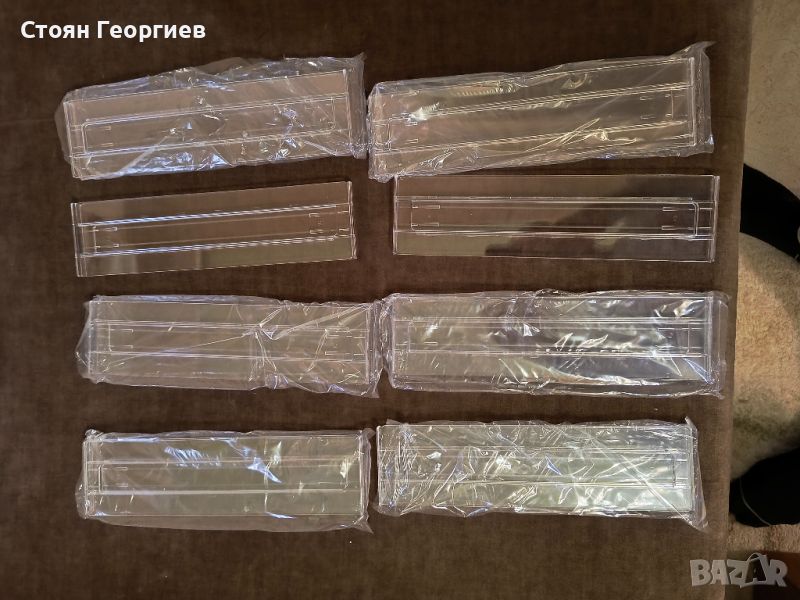 Vtopmart Комплект от 8 пластмасови разделители за чекмеджета, регулируеми (30,99-55,12 см), прозрачн, снимка 1