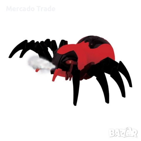 Паяк-робот Mercado Trade, С дим, Светлина и движение, Червен, снимка 2 - Електрически играчки - 52656877