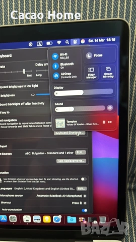 MacBook Air M1 8GB Retina display в отлично състояние, снимка 6 - Лаптопи за работа - 53853429