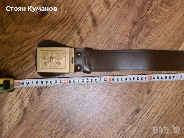 Продавам оригинален италянски армейски параден кожен колан, снимка 2 - Други ценни предмети - 47575678