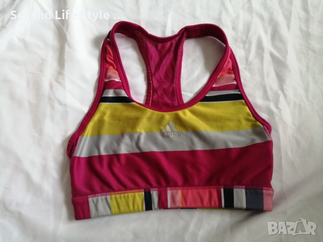 Adidas techfit оригинално дамско спортно бюстие р-р XXS-XS