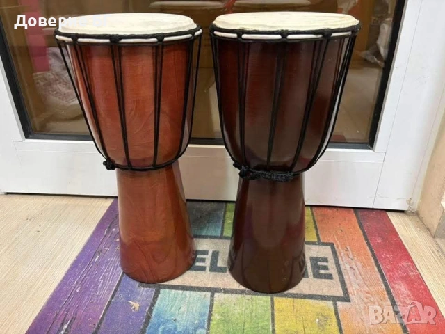 Африканска терамбука / дарбука – ръчна изработка, махагон, естествена, снимка 2 - Ударни инструменти - 53280772