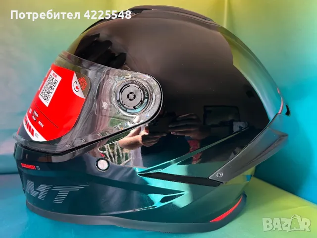 Чисто нова каска MT HELMETS STINGER черно-оранжева размер М, снимка 5 - Аксесоари и консумативи - 47146010