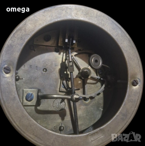 Френски Позлатен Каминен Часовник , снимка 4 - Антикварни и старинни предмети - 53431204