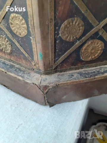 Стара красива поставка за чадъри дърво и бронз, снимка 7 - Антикварни и старинни предмети - 53389564