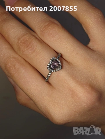 Пръстен със сърце Pandora , снимка 7 - Пръстени - 54149124