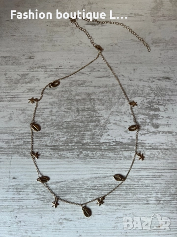 Златисто бижу за талията с морски звезди и мидички може да се ползва и като гердан или гривна ❤️