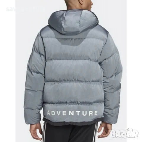 Мъжко яке ADIDAS Adventure Down Puffer Jacket Grey, снимка 2 - Якета - 48818972