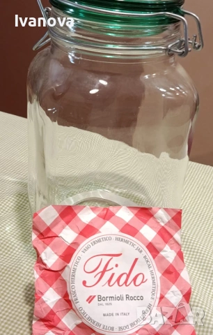 Буркан нов стъклен и стъклен капак с херметично затваряне 2 л., снимка 4 - Буркани, бутилки и капачки - 53609425