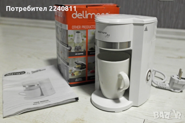 Комплект уред за палачинки и кафемашина Delimano, снимка 3 - Други - 52238665