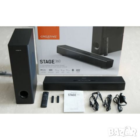 Soundbar Creative STAGE 360, 2.1 + Субуфер, Bluetooth 5.0, Dolby Atmos, снимка 4 - Аудиосистеми - 42993431