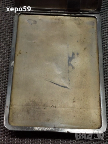 Френска сребърна кутия(табакера) за цигари-арт деко с емайл/техника лак и яйчена черупка/, снимка 14 - Антикварни и старинни предмети - 52579098