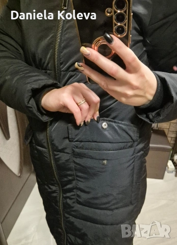 Дамско зимно дълго яке с качулка – OBJECT, размер XS, снимка 3 - Якета - 53012505