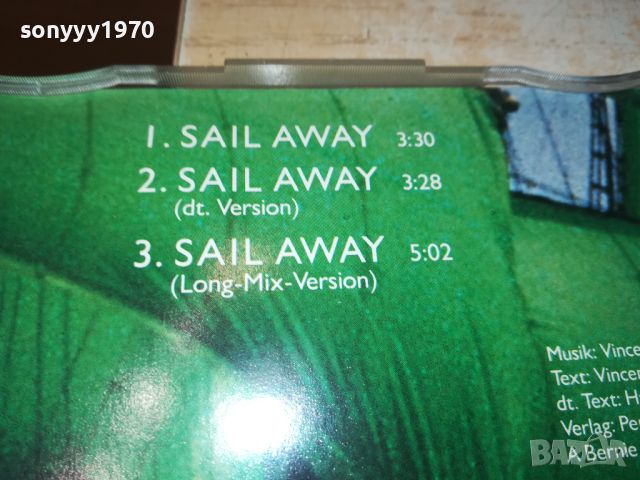 HANS HARTZ SAIL AWAY CD ВНОС GERMANY 1807241537, снимка 9 - CD дискове - 46623264