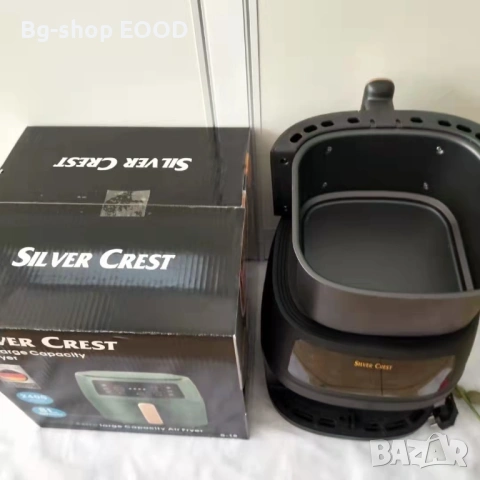 Фритюрник Silver Crest Air Fryer 8L 2400W Готвене без мазнина 8 програми Тъч дисплей, снимка 4 - Фритюрници - 54177657