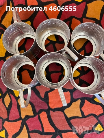 Руски подстакани космос 6 броя, снимка 4 - Антикварни и старинни предмети - 52000346