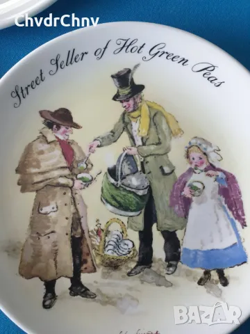 3бр Wedgwood Лондон/английска порцеланова чиния-картина, снимка 3 - Картини - 48118365