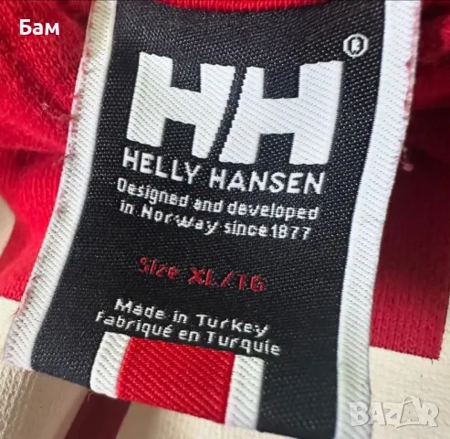 Оригинален мъжки суитшърт Helly Hansen Big Logo размер ХЛ , снимка 4 - Спортни дрехи, екипи - 47334390