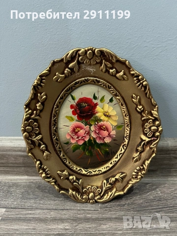 Елипсовидна картина, 4 бр., маслени бои, снимка 5 - Картини - 54242257