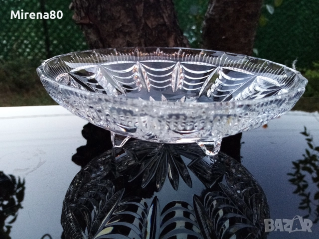 Кристална фруктиера , снимка 2 - Чинии - 51446570