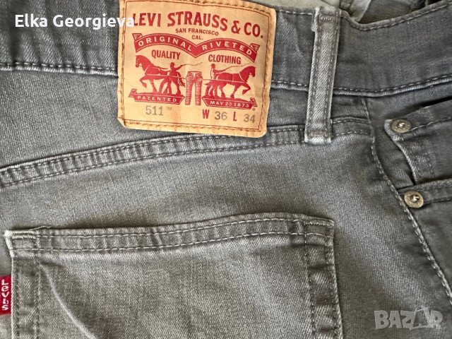 Оригинални мъжки дънки Levi’s предпочитан модел 511 и размер 36, снимка 5 - Дънки - 54246247