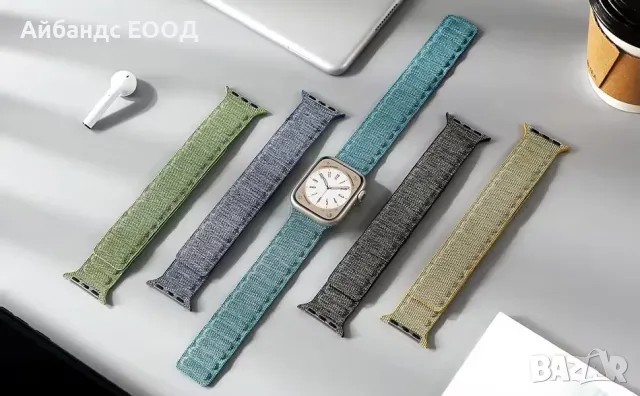 Denim дънкови каишки за Apple Watch ULTRA/SE/10/9/8/7/6/5/4/3, снимка 3 - Каишки за часовници - 49408006