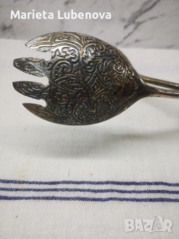 Много стилна посребрена щипка за сервиране, снимка 5 - Прибори за хранене, готвене и сервиране - 54284369