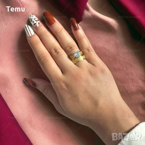 Красив дамски пръстен от неръждаема стомана с хубав блестящ камък, снимка 2 - Пръстени - 46374802