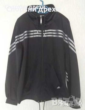Черно горнище Adidas в отлично състояние (М) 100% полиестер, снимка 4 - Спортни дрехи, екипи - 45808747