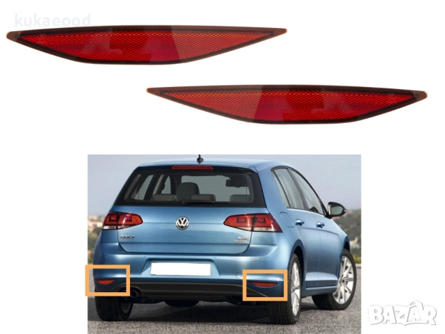 Рефлектор за задна броня на VW Golf 7 Hatchback, снимка 4 - Части - 54106460