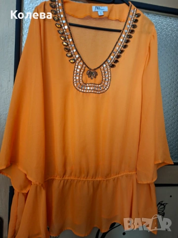 Оранжева дамска блуза