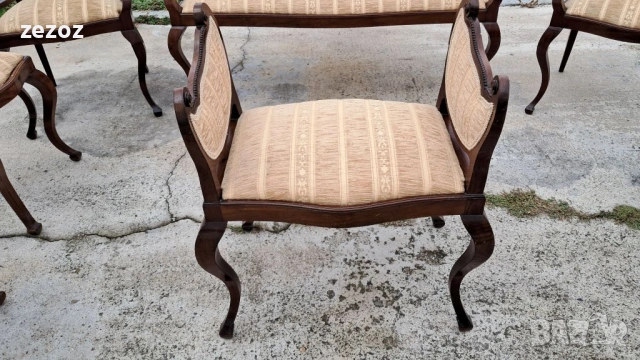 Ретро комплект за трапезария махагон, снимка 3 - Столове - 53942934