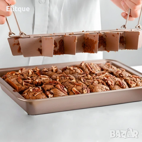 Форма за печене с разделители – 18 равни порции, незалепващо покритие и перфектни сладкиши у дома, снимка 7 - Декорация за дома - 53040400