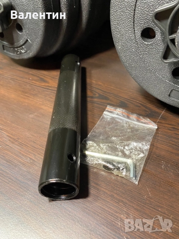 Дъмбели с обща маса 30кг с лост, снимка 5 - Фитнес уреди - 52671813