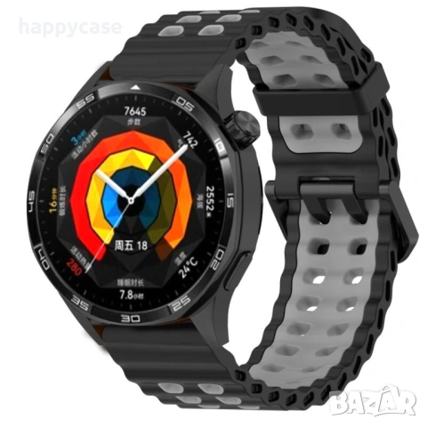MARINE Силиконова каишка за Huawei Watch/Samsung/Garmin/Apple/Xiaomi/Amazfit, снимка 11 - Каишки за часовници - 51471802