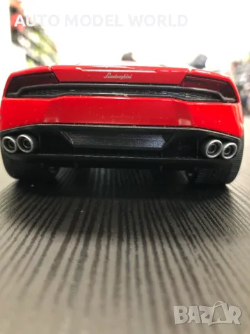 Рядък модел метална колекционерска количка LAMBORGHINI HURACAN 1:24, снимка 6 - Колекции - 47145979