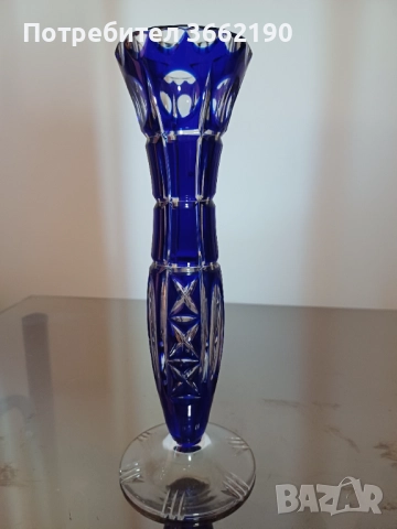 Сет от кристални вази и бонбониера, снимка 2 - Вази - 52778275