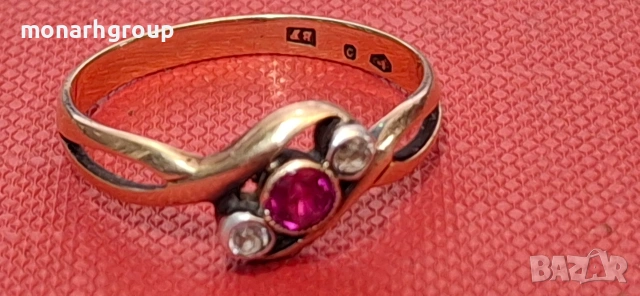 Златен пръстен, снимка 5 - Пръстени - 54253090