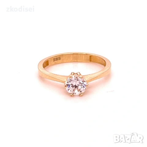 Златен дамски пръстен 2,18гр. размер:53 14кр. проба:585 модел:36951-5